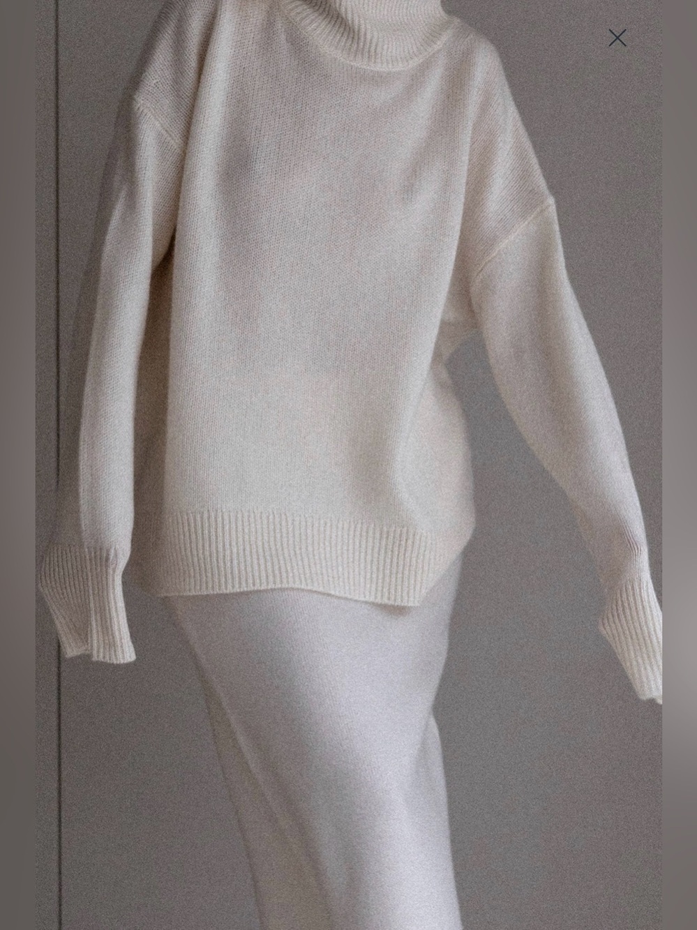 NakedCashmere turtleneck sweater in cream, size small